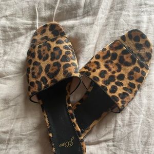 Leopard print slides